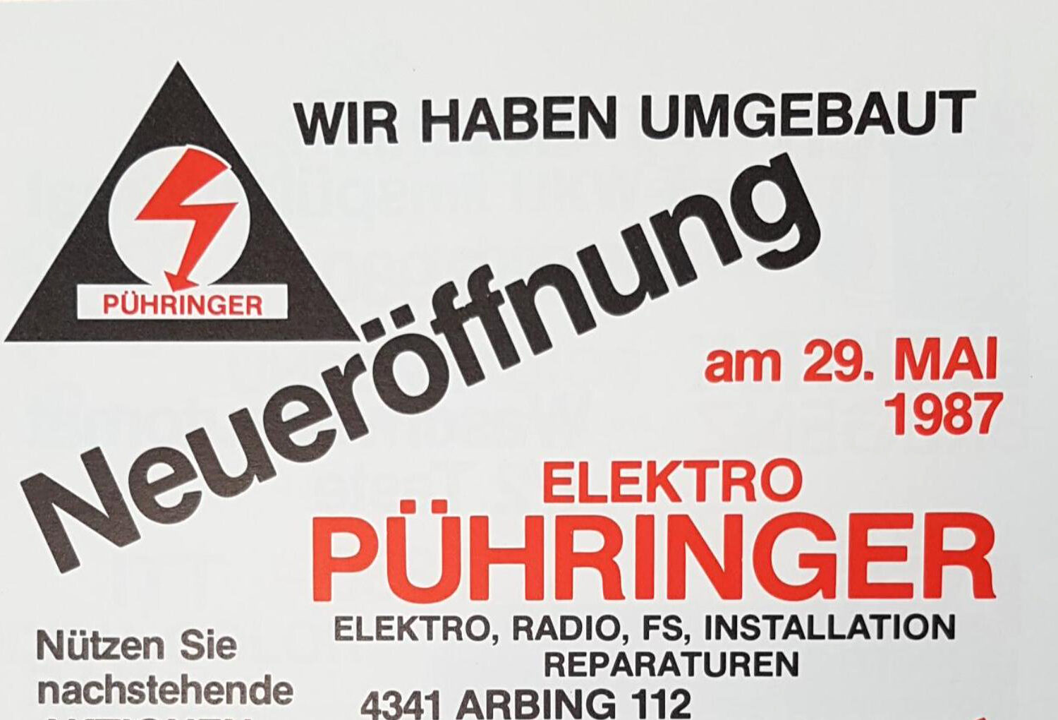 Neueröffnung 1987